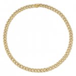 Men's Collection Gold & Pave Small Diamond Link Necklace