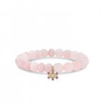 Gold & Pink Sapphire Marquise Evil Eye Rose Quartz