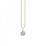 Little Loves Gold & Enamel Tiny Butterfly Medallion Necklace