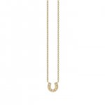 Gold & Diamond Small Horseshoe Necklace