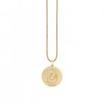 Gold & Diamond Large Scorpio Zodiac Medallion