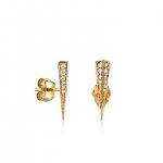 Men's Collection Gold & Diamond Spike Stud