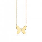 Gold & Diamond Butterfly Necklace