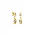 Gold & Diamond Marquise Evil Eye Drop Earrings