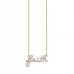 Gold & Diamond Faith Necklace