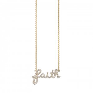 Gold & Diamond Faith Necklace