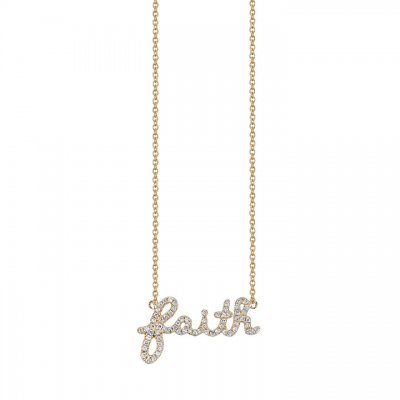 Gold & Diamond Faith Necklace