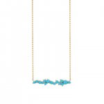 Gold & Turquoise Cocktail Bar Necklace