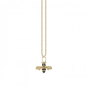 Gold & Diamond Small Bee Charm