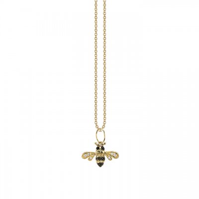 Gold & Diamond Small Bee Charm