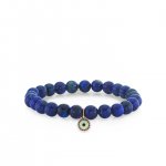 Men's Collection Gold & Sapphire Evil Eye on Lapis