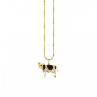 Gold & Diamond Bessie Cow Charm