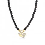 Gold & Enamel Luck & Protection Ebony Necklace