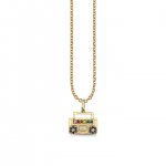 Gold & Diamond Boombox Charm