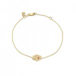 Gold & Diamond Hamsa Bracelet