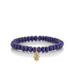 Gold & Rainbow Hamsa on Lapis