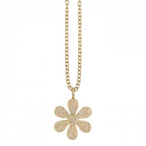 Gold & Diamond Extra Large Daisy Necklace