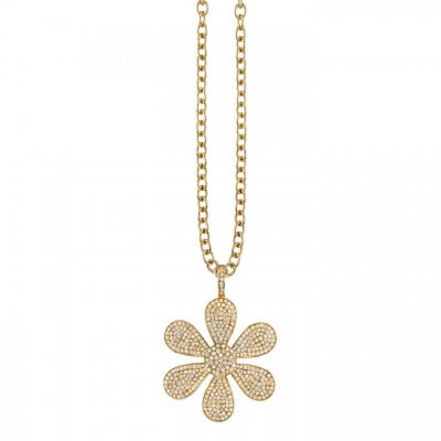 Gold & Diamond Extra Large Daisy Necklace