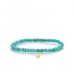 Pure Gold Peace Sign on Turquoise