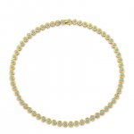 Gold & Diamond Large Fluted Eternity Necklace