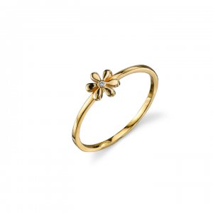 Gold Plated Sterling Silver Daisy Ring