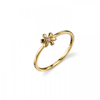 Gold Plated Sterling Silver Daisy Ring