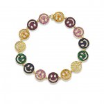 Gold & Rainbow Happy Face Eternity Bracelet