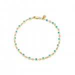 Gold & Enamel Mini Evil Eye Bracelet