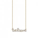 Gold & Diamond Believe Necklace