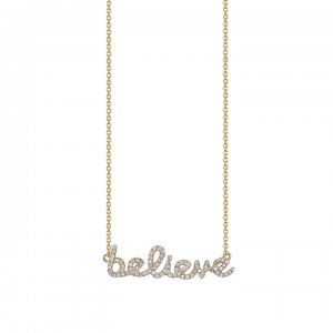 Gold & Diamond Believe Necklace