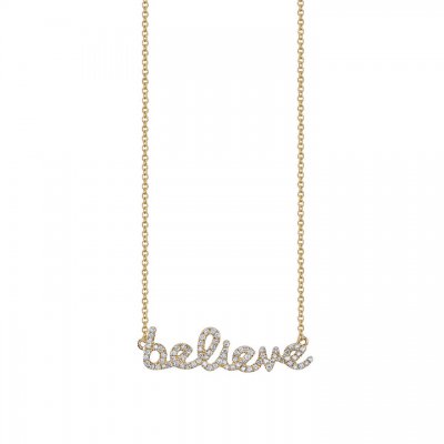 Gold & Diamond Believe Necklace