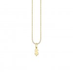 Pure Gold Tiny Dollar Sign Charm