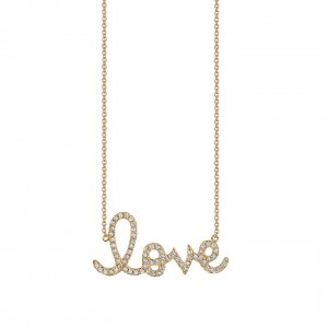 Gold & Diamond Large Love Necklace