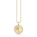 Gold & Diamond Disc Tricon Charm