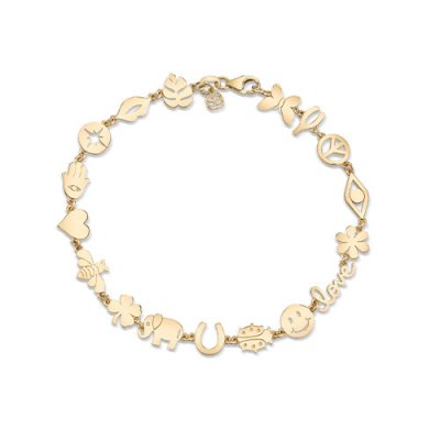 Pure Gold Small Multi-Icon Bracelet