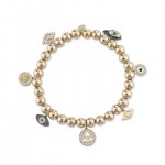 Gold & Diamond Protection Multi-Charm on Gold Beads