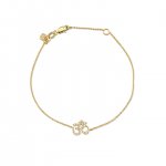 Gold & Pave Diamond Om Bracelet