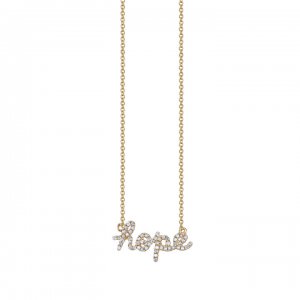 Gold & Pave Diamond Hope Necklace