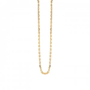 14K Gold Diamond Cut Cable Chain