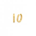 Pure Gold Satin Finish Huggie Hoops