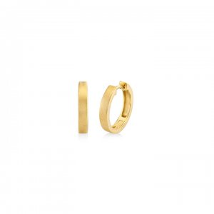 Pure Gold Satin Finish Huggie Hoops