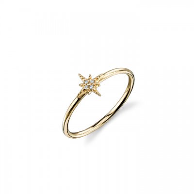 Gold & Diamond Mini Starburst Ring