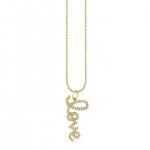 Gold & Diamond Medium Love Charm Necklace