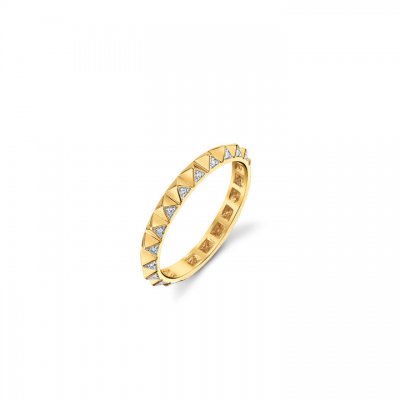 Gold & Diamond Mini Pyramid Eternity Ring